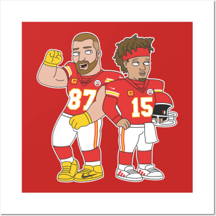 Mahomes & Kelce Football Guys Posters and Art